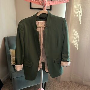 Notch Collar Cotton Blend Blazer size L